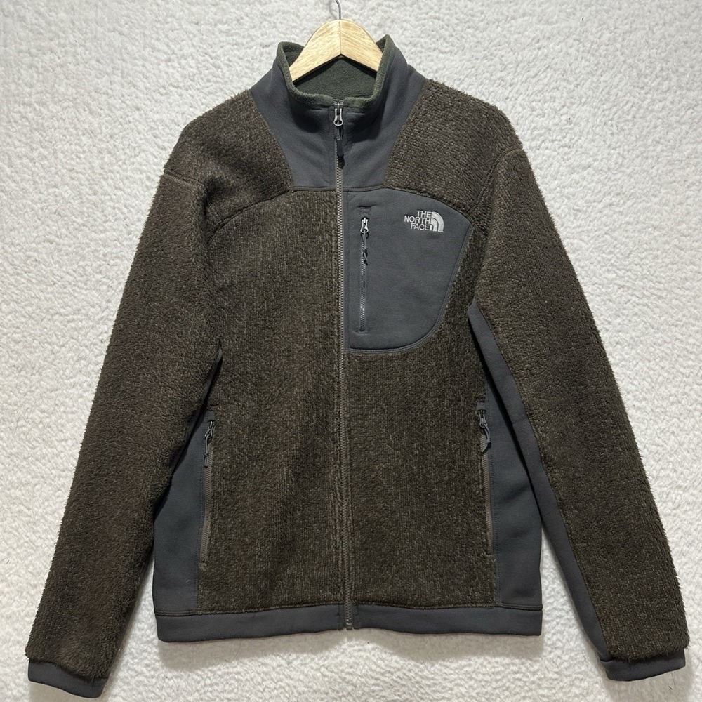 North Face Men's Sz M Authentic Grizzly Hybrid Full Zip Fleece Polartec Jacket